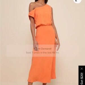Lulu's Vibrant Orange Maxi Dress